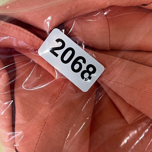 J Crew Size 4 Coral 100% Linen Woman’s Blazer Sport Coat Chic Lightweight Pastel - Picture 10 of 10